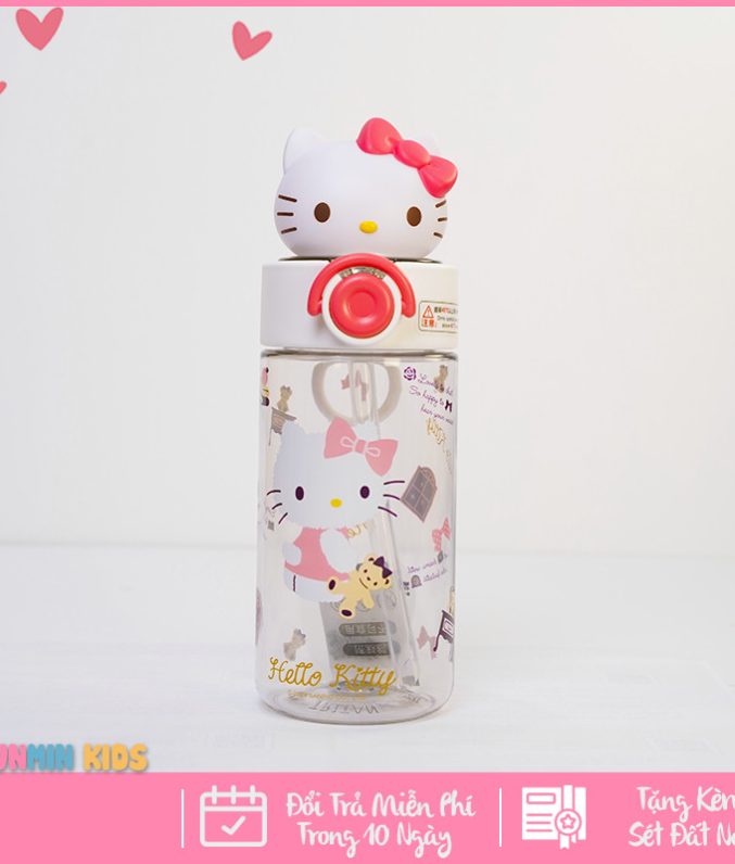 Bình Nước Học Sinh Dễ Thương Hình Nhân Vật Hoạt Hình - Bình Đựng Nước Bé Gái Đi Học Xinh Xắn