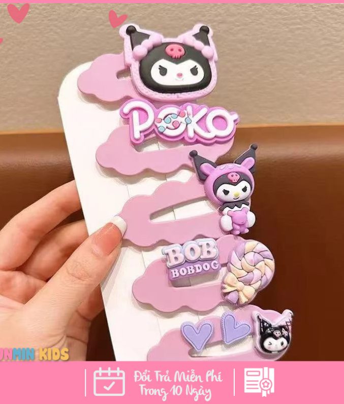 Set Kẹp Tóc Công Chúa Dễ Thương Cho Bé Gái - Xinh Xắn Mềm Mại Dễ Phối Đồ!