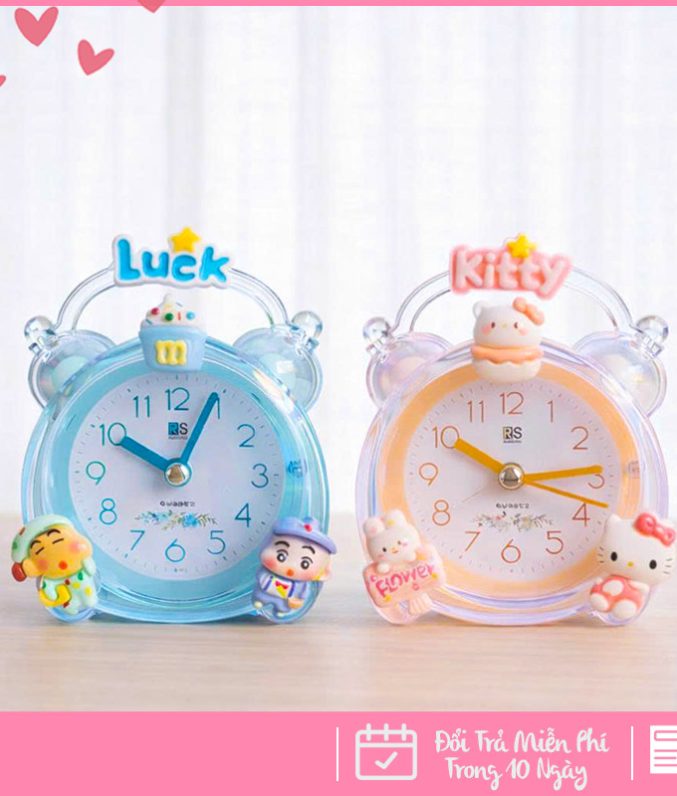 Đồng Hồ Báo Thức Hình Nhân Vật Hoạt Hình Dễ Thương Cho Bé
