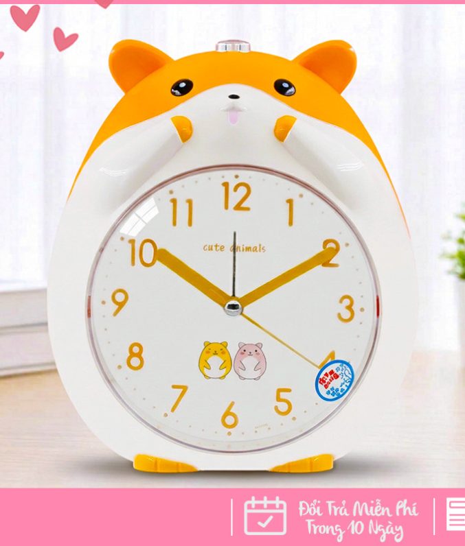 Đồng Hồ Báo Thức Hình Thú Dễ Thương Cho Bé Trang Trí Bàn Học Phòng Ngủ