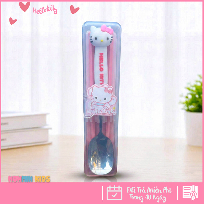 Bộ Thìa + Đũa Cho Bé 5 - 10 Tuổi – Thiết Kế Nhân Vật 3D Dễ Thương Cho Bé