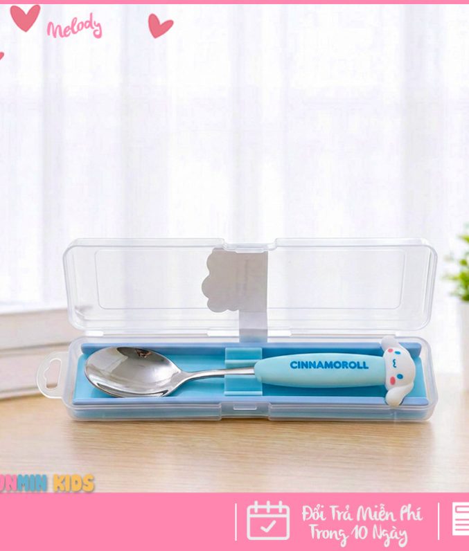 Bộ Thìa + Đũa Cho Bé 5 - 10 Tuổi – Thiết Kế Nhân Vật 3D Dễ Thương Cho Bé
