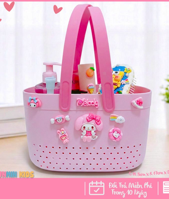 Giỏ Đựng Đồ Dùng Cho Bé Gái Nhân Vật Dễ Thương – Gọn Gàng, Xinh Xắn, Tiện Lợi Mỗi Ngày