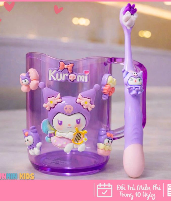 Bộ Cốc Bàn Chải Đánh Răng Trẻ Em Hình 3D Dễ Thương Cho Bé 3-10 Tuổi - Cốc Súc Miệng Kèm Bàn Chải Lông Mềm
