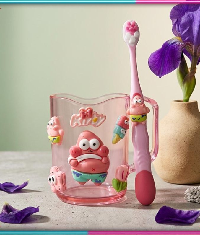 Bộ Cốc Bàn Chải Đánh Răng Trẻ Em Hình 3D Dễ Thương Cho Bé 3-10 Tuổi - Cốc Súc Miệng Kèm Bàn Chải Lông Mềm