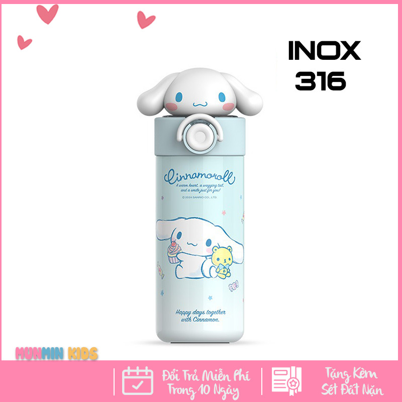 Bình Nước Học Sinh Dễ Thương Hình Nhân Vật Hoạt Hình - Bình Đựng Nước Bé Gái Đi Học Xinh Xắn