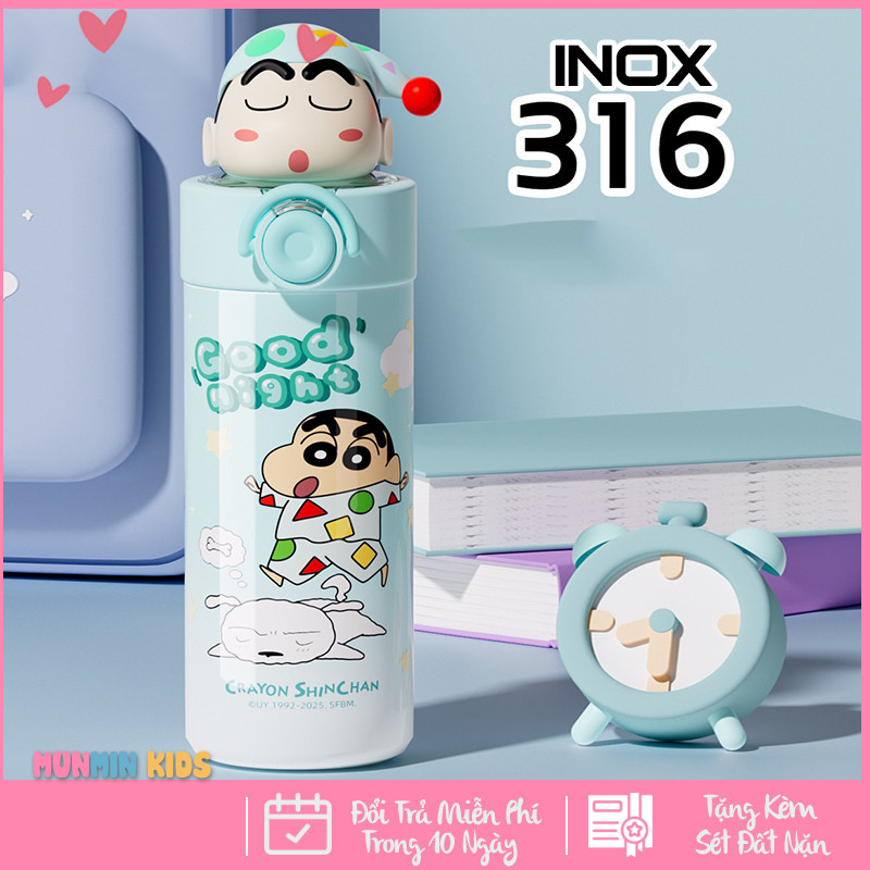 Bình Nước Học Sinh Dễ Thương Hình Nhân Vật Hoạt Hình - Bình Đựng Nước Bé Gái Đi Học Xinh Xắn