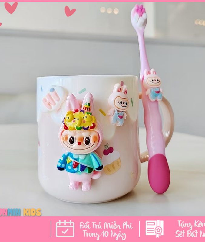 Cốc Uống Nước Cho Bé, Cốc Đánh Răng Cho Bé Hình Nhân Vật Hoạt Hình Dễ Thương