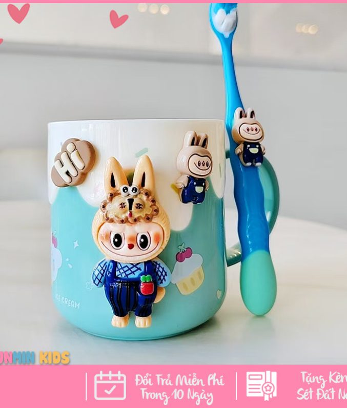 Cốc Uống Nước Cho Bé, Cốc Đánh Răng Cho Bé Hình Nhân Vật Hoạt Hình Dễ Thương