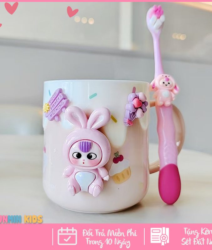 Cốc Uống Nước Cho Bé, Cốc Đánh Răng Cho Bé Hình Nhân Vật Hoạt Hình Dễ Thương